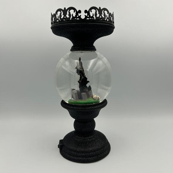 Bath And Body Works Lighted Spooky Cemetery Waterglobe Halloween Candle Holder - Picture 4 of 6